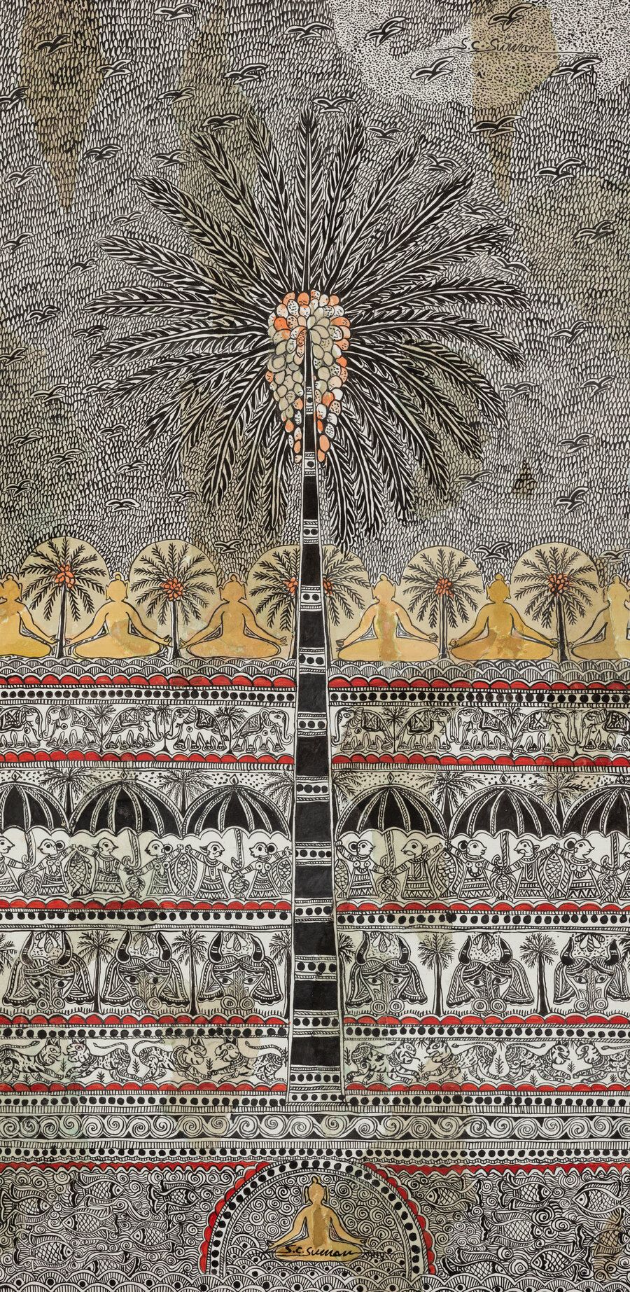 Gautam Buddha  II (Godna Style)