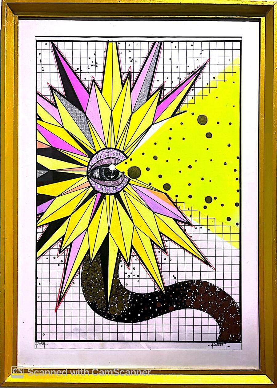 Sunflower Rays (Math Art)