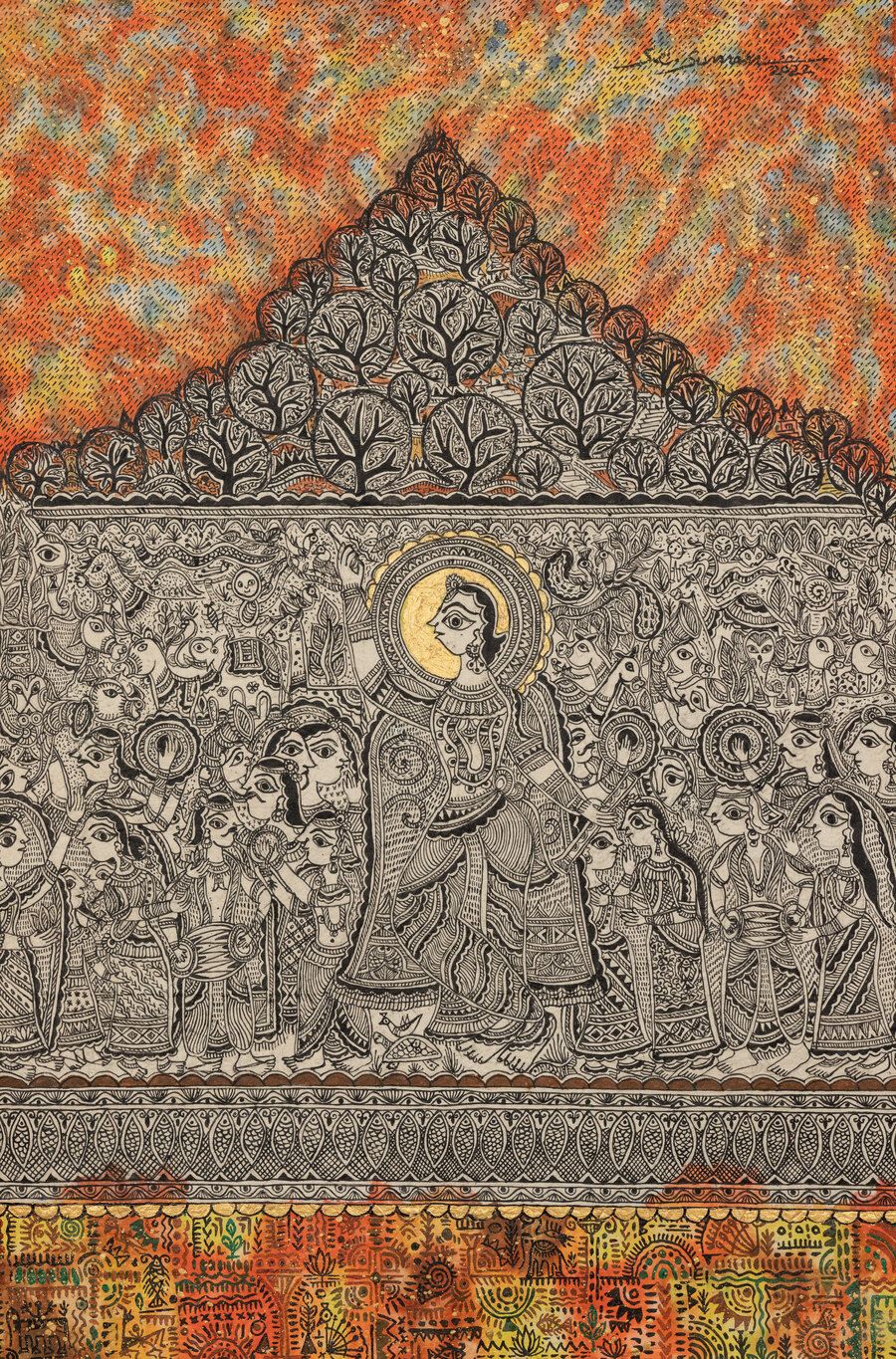 Krishna with Govardhan Parbat